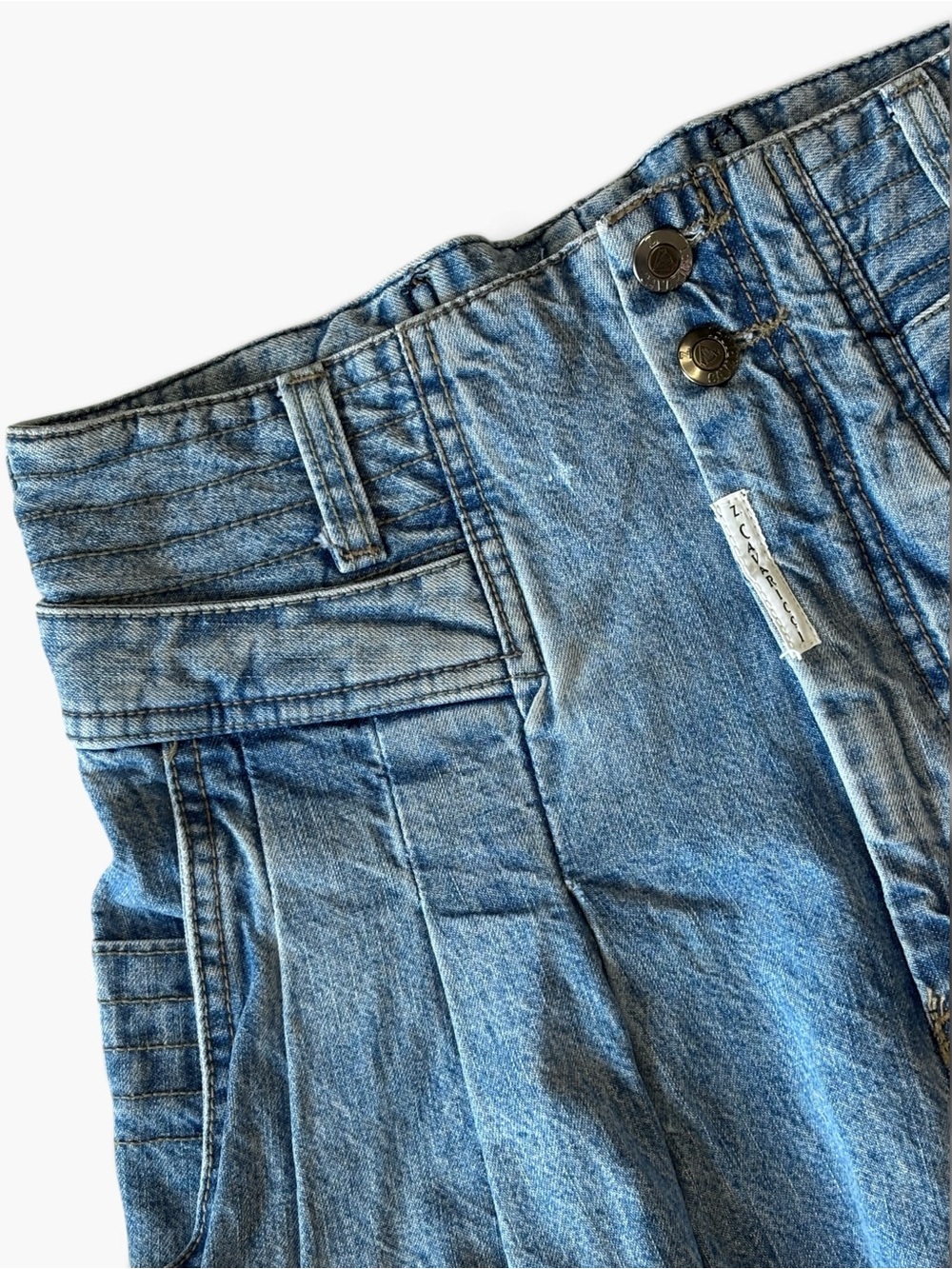 Vintage Z Cavaricci Jeans Size 28 High Rise Pleated Tapered Mom Jeans Made USA - Picture 8 of 13